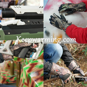 Thick Camo Heated Gloves For Hunting