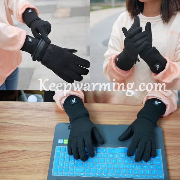Rechargeable Warm Typing Gloves USB Electric Heated Gloves 2000mAh