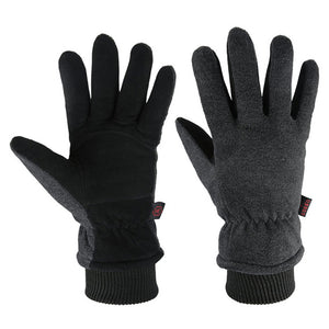 OZERO Genuine Deerskin Riding Gloves | Winter Waterproof Suede Leather Gloves