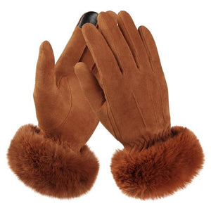 OZERO Women Touch Screen Leather Gloves | Winter Deerskin Gloves
