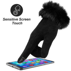 OZERO Women Touch Screen Leather Gloves | Winter Deerskin Gloves