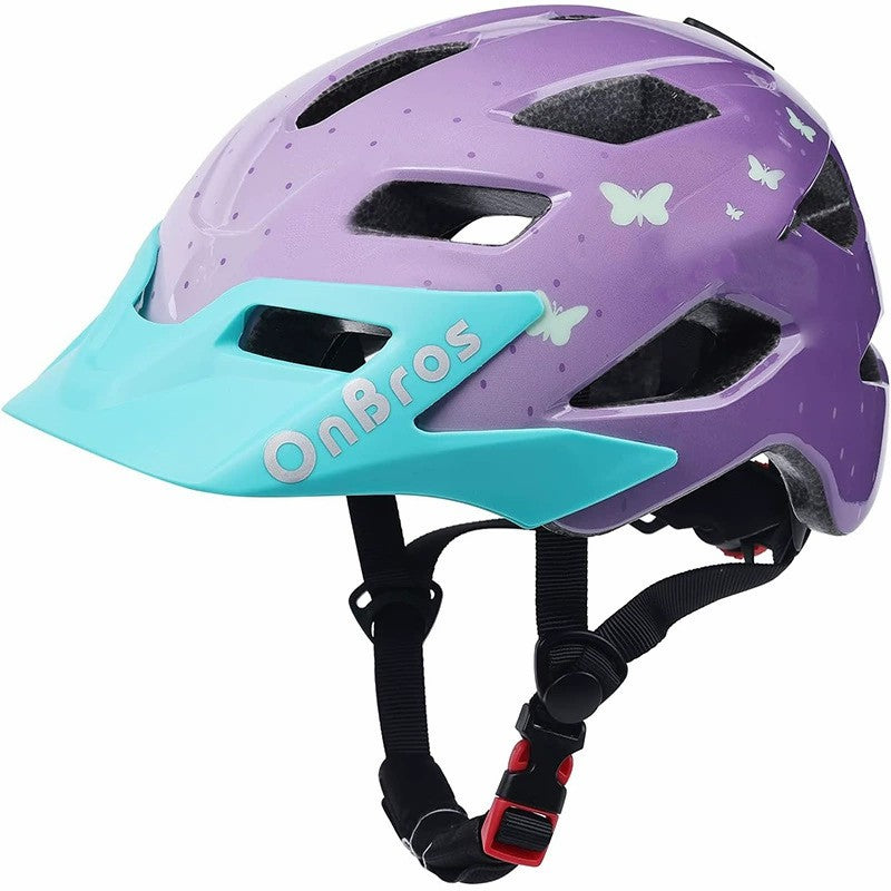 OnBros Kids Bike Helmet with Removable Visor for Skateboard Mountain Scooter Road Cycling, Color focus