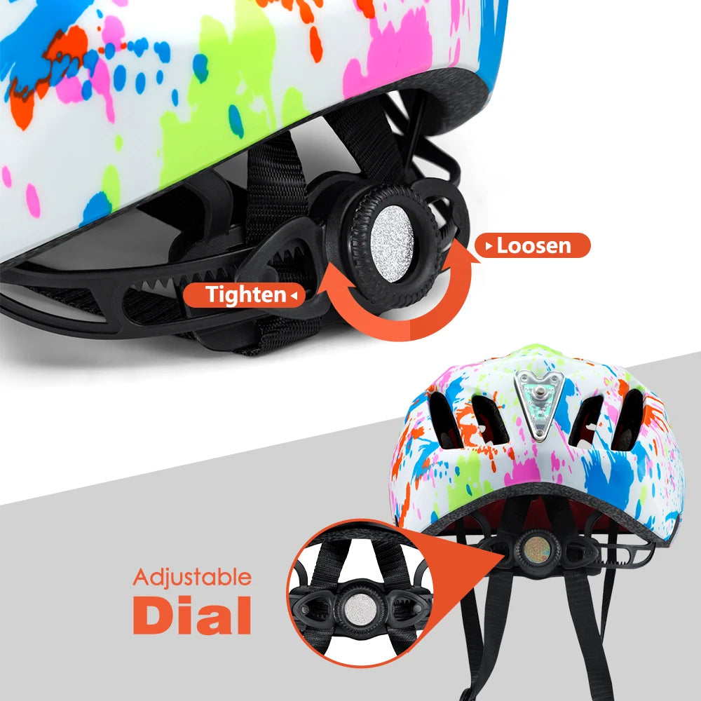 Adjustable rear fit dial for custom sizing 46-53cm on toddlers multi-sport helmet