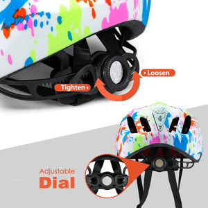 Adjustable rear fit dial for custom sizing 46-53cm on toddlers multi-sport helmet