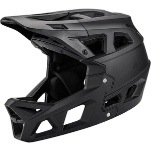 Adults and Teenagers Full-Face Mountain Bike Helmet Black