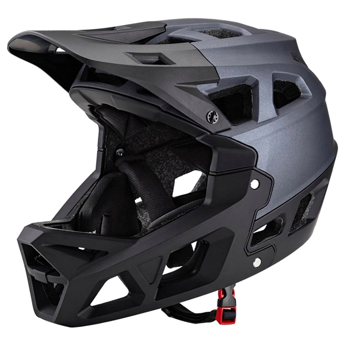 Adults and Teenagers Full-Face Mountain Bike Helmet – Ultra-Lightweight MTB & Downhill Protection, Titanium Black / M