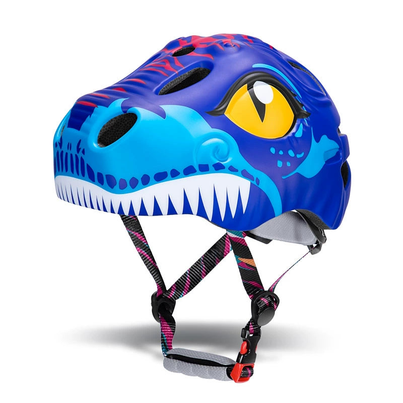 Kingbike Youth Dinosaur Helmet, Blue