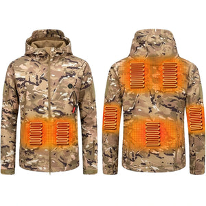 Camouflage yellow heated jacket
