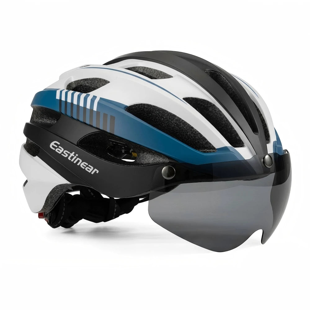 Eastinear Adult Bike Helmet with LED Rear Light & Magnetic Visor
