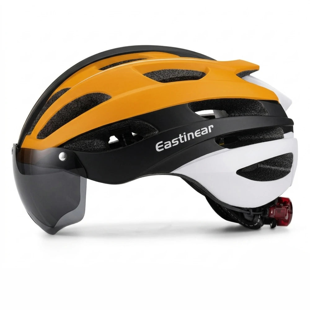 eastinear fahrradhelm Eastinear Adult Bike Helmet with LED Rear Light & Magnetic Visor - Lig