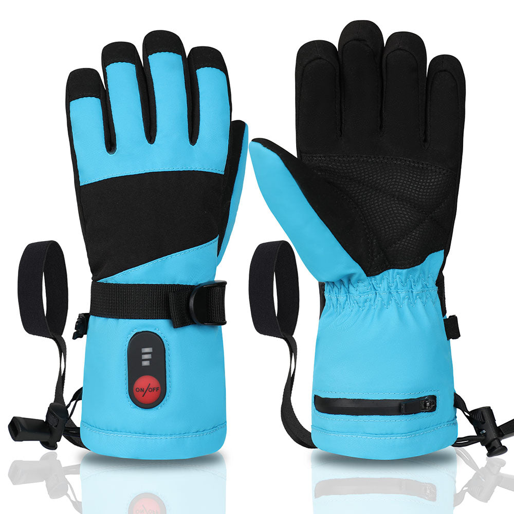 Blue Kids & Youth Heated Gloves