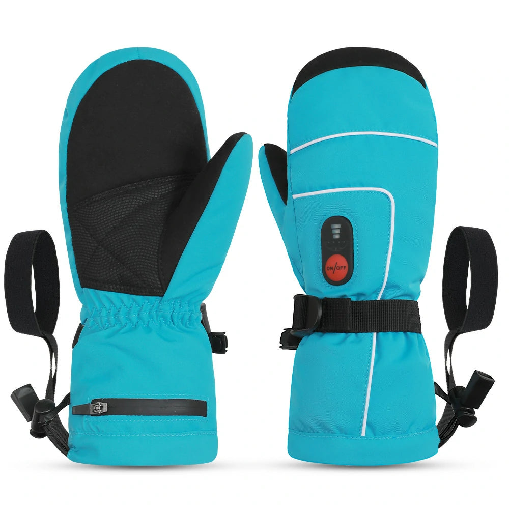 Blue Kids & Youth Heated Mitten