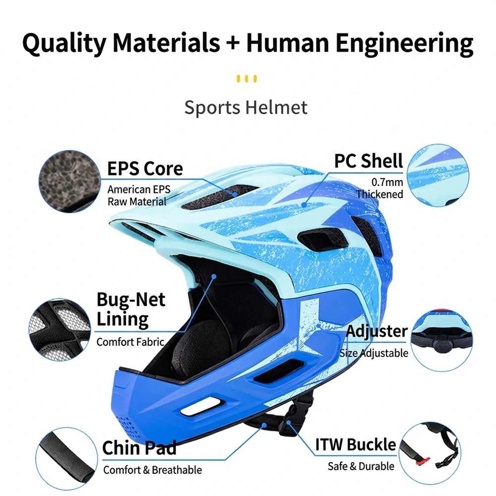 bike bug kids helmet Youth Dirt | Full Face Bicycle Helmet For Children Fake Vs Genuine Kanken The interior of the Strength/Diam:60LB(27.2kgs)/0.37mm/5.0# 2-3y