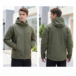Man Dark green heated jacket