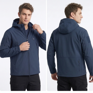 Man Deep blue heated jacket