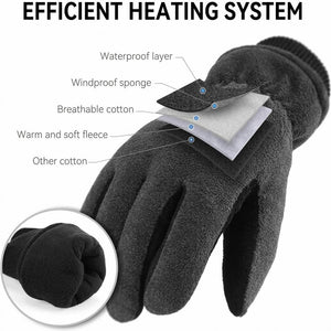 OZERO Men and Women -30F Winter Waterproof Deerskin Leather Gloves Detail