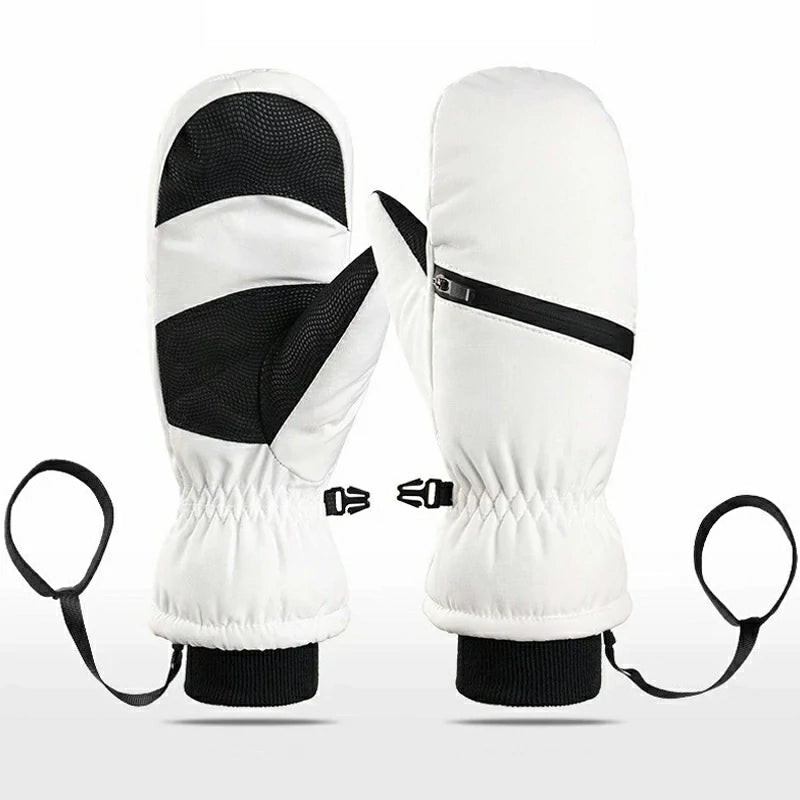 OZERO Winter Ski Mittens White