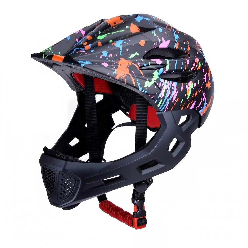 Paint Splatter 2-in-1 kids full face helmet