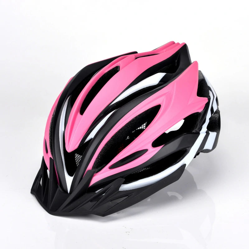 Adult Cycling Helmet with LED Light – CE & CPSC Certified, Lightweight Bike Helmet for Mountain Biking & Electric Scooters, Black Pink