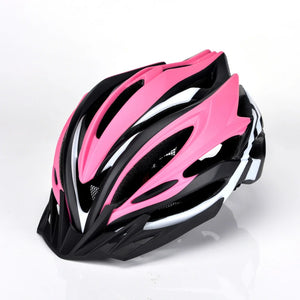 Pink Adult Cycling Helmet with LED Light