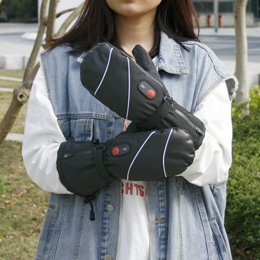 Heated Gloves, 3 Settings Electric Heated Mittens Gloves Heated Beauty