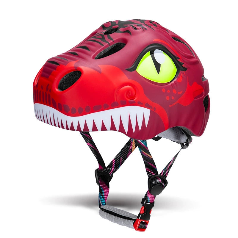 Kingbike Youth Dinosaur Helmet, Red