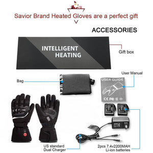 savior motorcycle heated gloves package