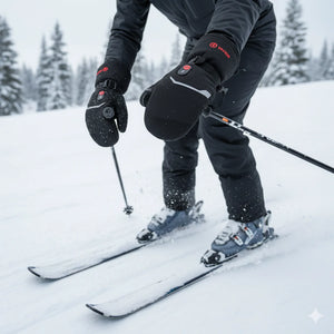 Savior Electric Heated Mittens | Thick 7.4V Rechargeable Warming Mittens For Skiing