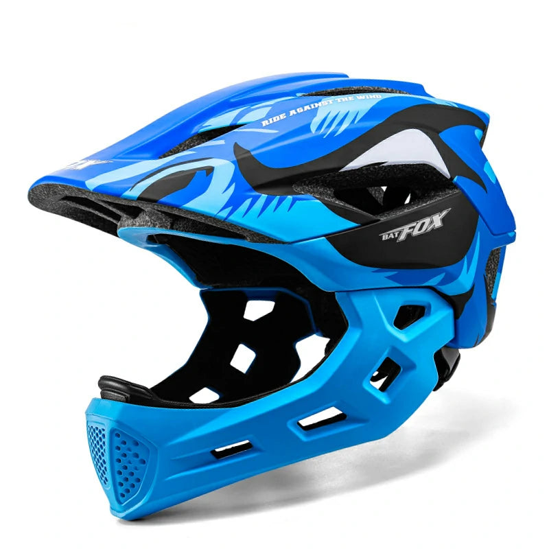 BATFOX 2-in-1 Kids Teens Full-Face Helmet