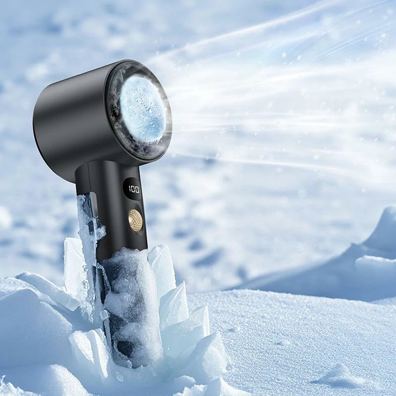 Handheld Cooling Mini Fan with Semiconductor Ice Plate and 100 Speed Control