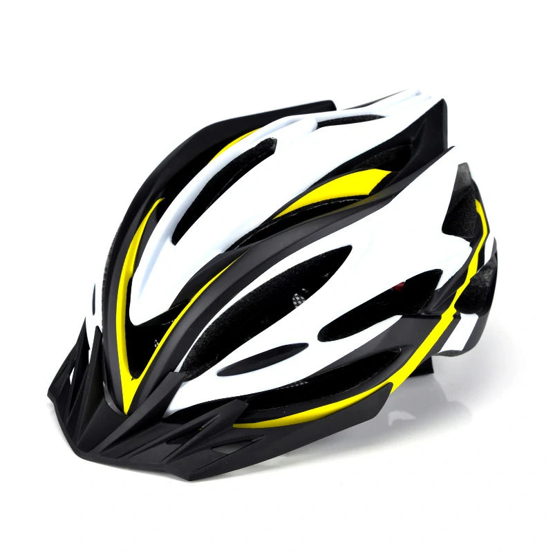 Adult Cycling Helmet with LED Light – CE & CPSC Certified, Lightweight Bike Helmet for Mountain Biking & Electric Scooters, Black Yellow