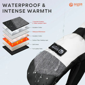 water proof savior heat heated mittens