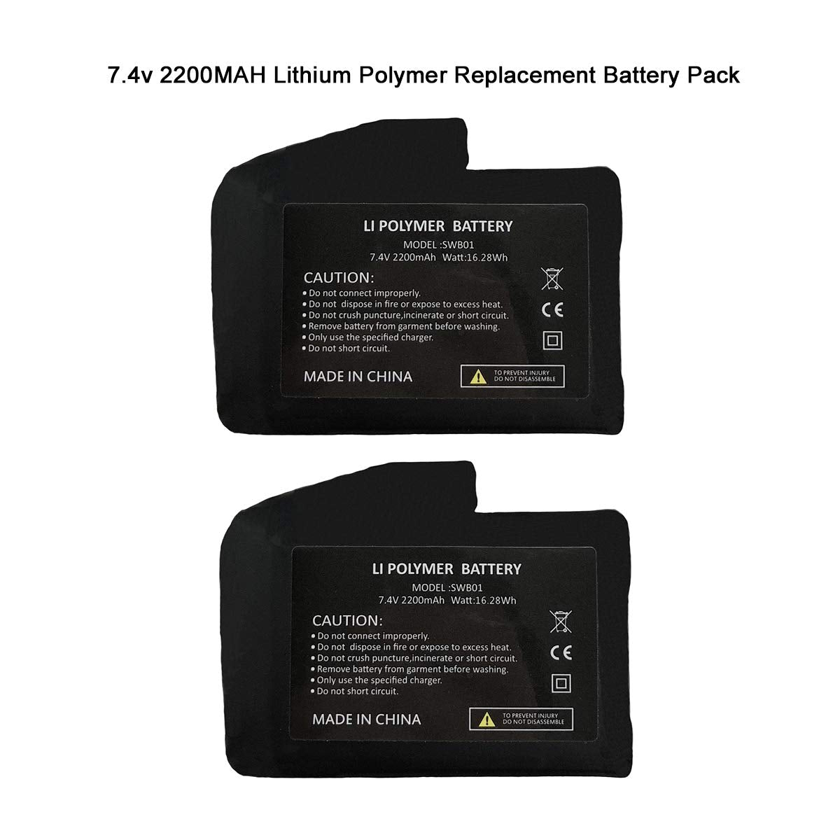 7.4 Volt 2200mAh Rechargeable Li-ion Battery For Heated Gloves Or Sock -  Keepwarming
