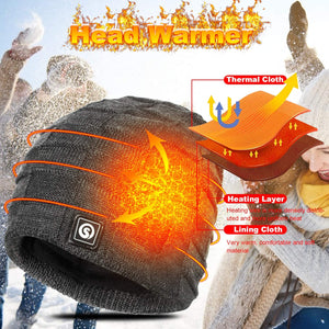 Adult Rechargeable Winter Heated Fleece Hat 3