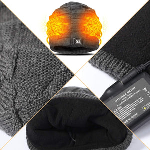 Adult Rechargeable Winter Heated Fleece Hat 4