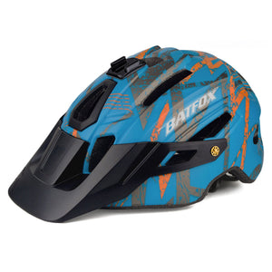 Batfox Mountain Bike Helmet | Certified Bike Helmets for Adults With LED Lights And Pro Camera Holder