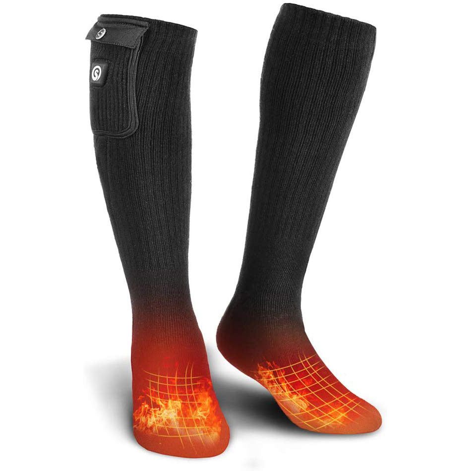 black color savior heated ski socks