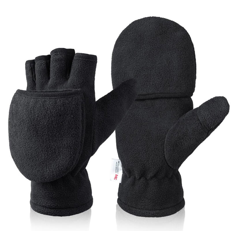 OZERO Convertible Flip-Top Mittens Insulated Fingerless Winter