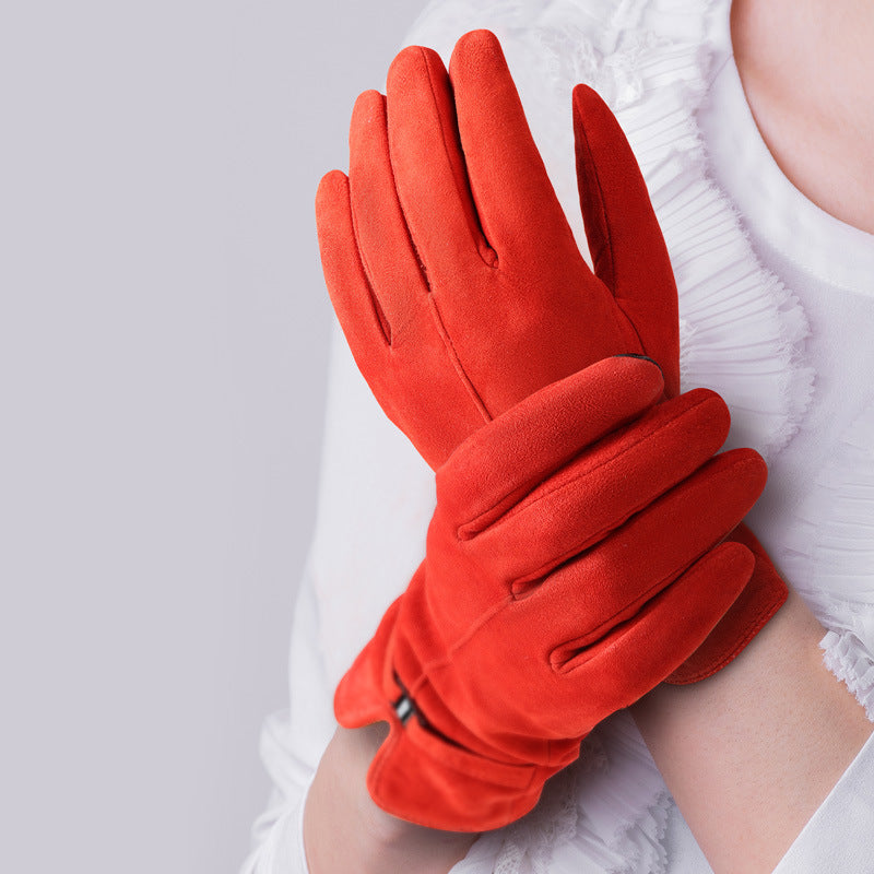 Ozero Women's Genuine Deerskin Leather Winter Gloves