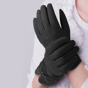 Ozero Deerskin Suede Women Leather Gloves with Warm Cashmere Lining | Winter Touchscreen Gloves