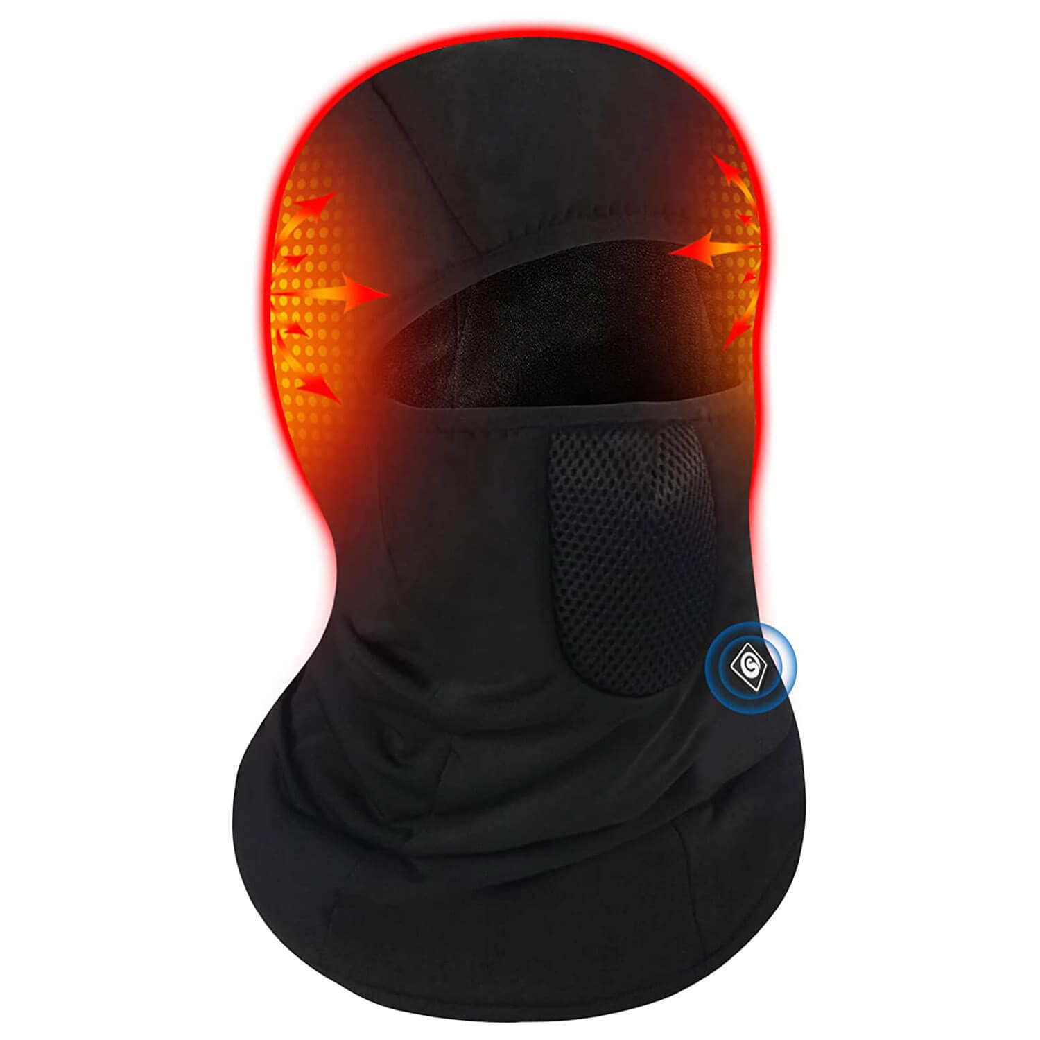 Savior 7.4V rechargeable heated balaclava mask for winter sports