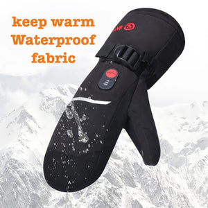 Savior Electric Heated Mittens | Thick 7.4V Rechargeable Warming Mittens For Skiing