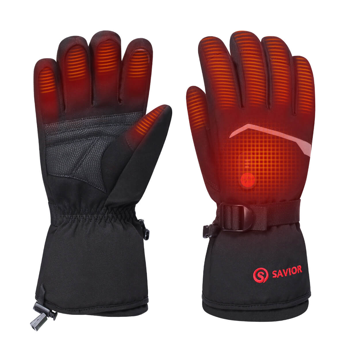 Savior Moderate Thickness Electric Glove | Savior Heated Gloves (Size: M, Plug Type: EU Plug, Color: Black)
