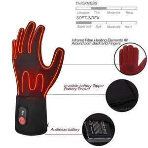 Savior Thin Heated Gloves Liners For Men And Women | Light Weight Heated Gloves For Winter Sport