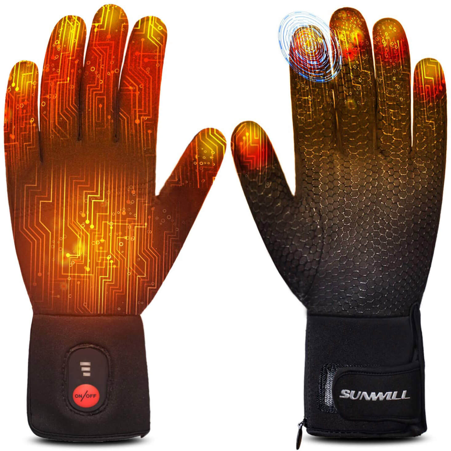 heated gardening gloves Sunwill Rechargeable Electric Finger Touch Screen Thin Heated Gloves